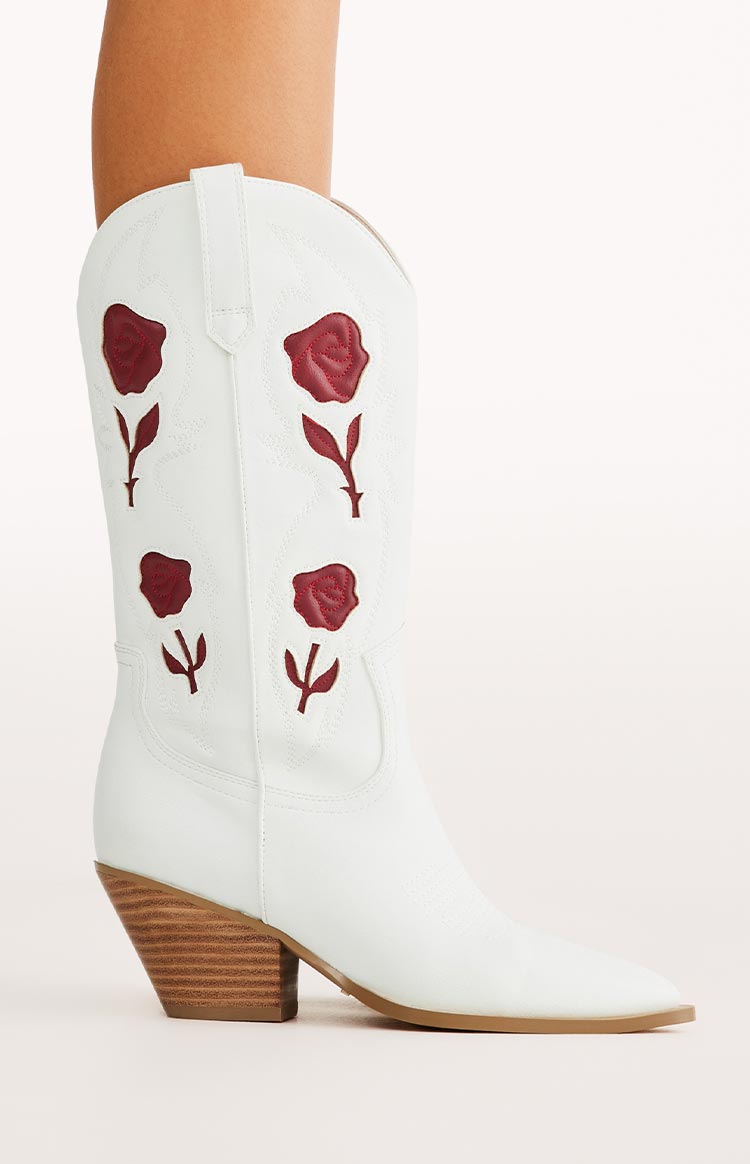 Billini Arden White Garnet Cowboy Boots Image