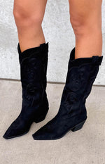 Billini Tulie Black Cowboy Boots Image