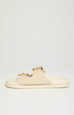 Billini Tenzin Cream Linen Slides Image