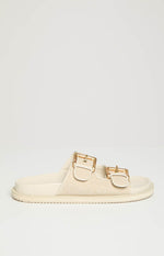 Billini Tenzin Cream Linen Slides Image