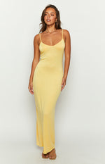 Blake Yellow Lace Maxi Dress Image