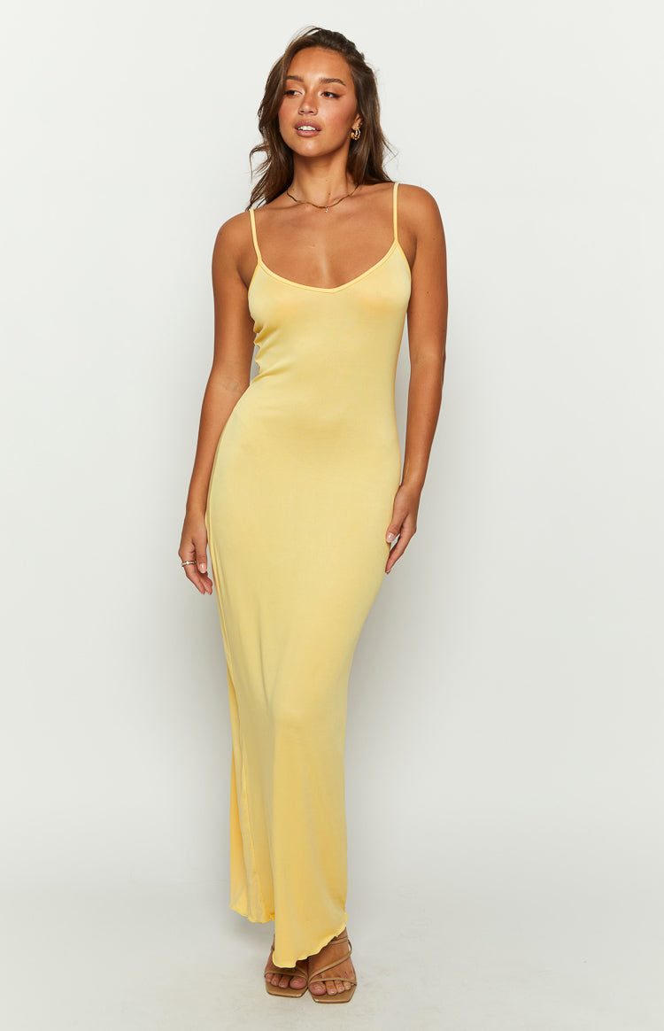 Blake Yellow Lace Maxi Dress Image