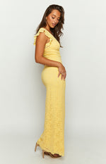 Blake Yellow Lace Maxi Dress Image