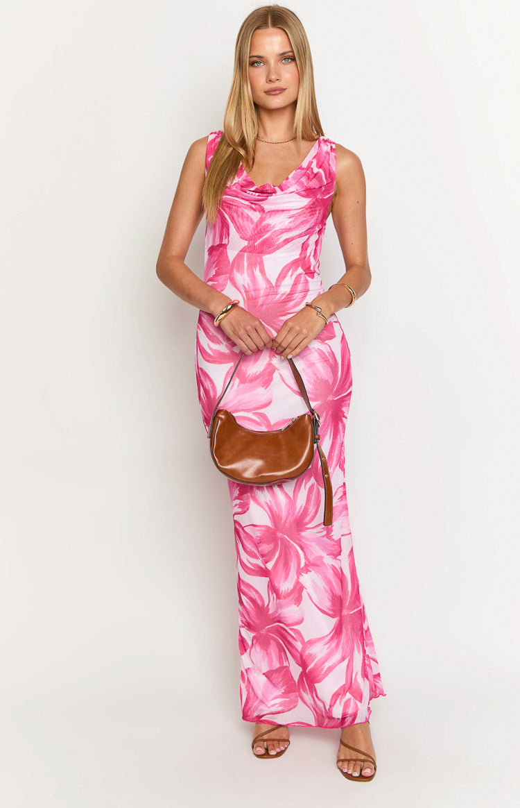 Blessings Pink Floral Maxi Dress Image