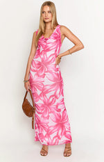 Blessings Pink Floral Maxi Dress Image