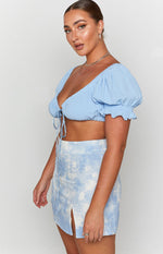 Alannah Crop Top Pastel Blue Image