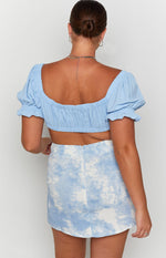 Alannah Crop Top Pastel Blue Image