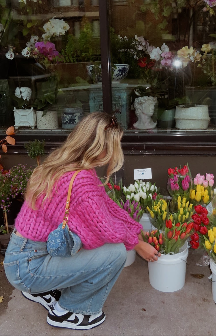 Blush Blossom Pink Knit Cardigan Image