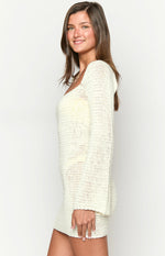 Boston White Crochet Mini Dress Image