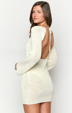 Boston White Crochet Mini Dress Image