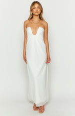 Braelyn White Strapless Maxi Dress Image