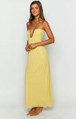 Braelyn Yellow Strapless Maxi Dress Image