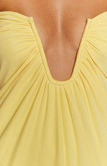 Braelyn Yellow Strapless Maxi Dress Image