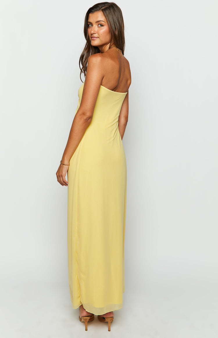 Braelyn Yellow Strapless Maxi Dress Image