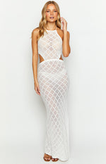 Brooks White Crochet Maxi Dress Image