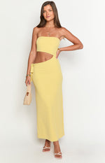 Celina Yellow Strapless Maxi Dress Image