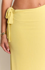 Celina Yellow Strapless Maxi Dress Image