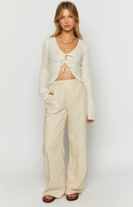 Cabo Cream Linen Blend Pants Image