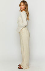 Cabo Cream Linen Blend Pants Image