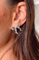 Calista Silver Bow Earrings Image