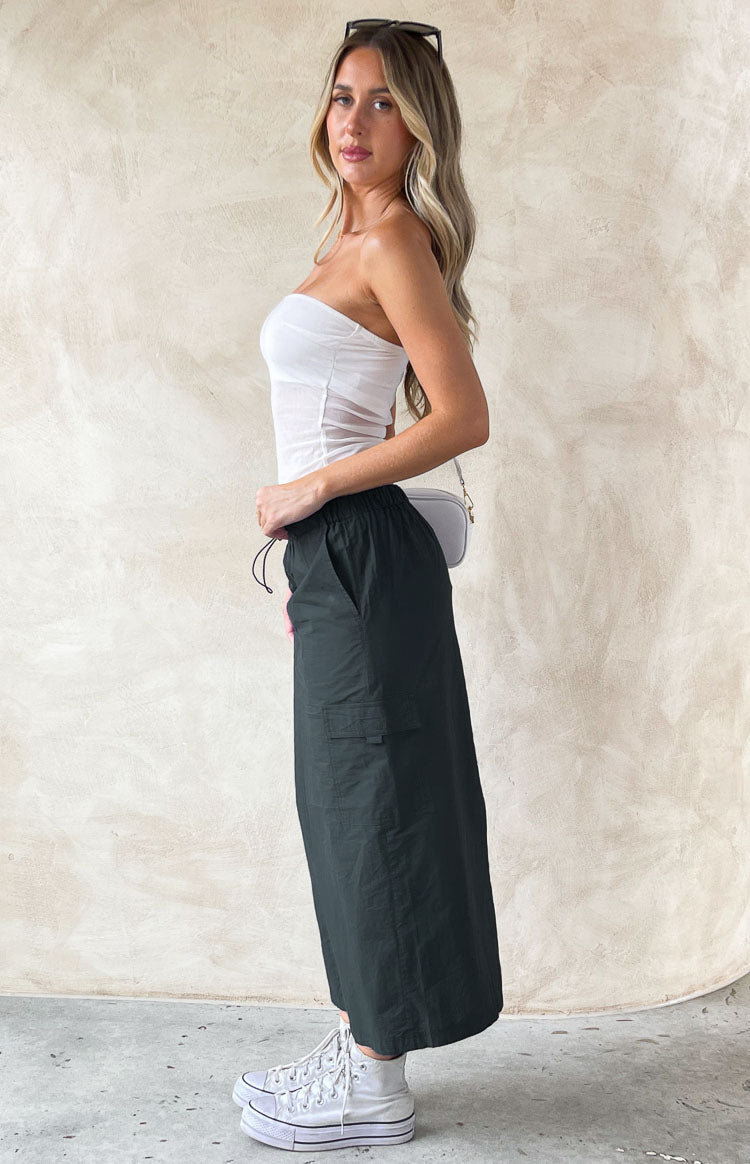 Callen Indigo Midi Cargo Skirt Image