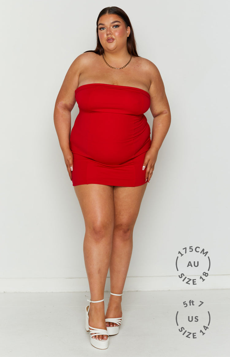 Carminia Red Mini Dress Image