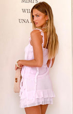 Caspian Pink Chiffon Mini Skirt Image