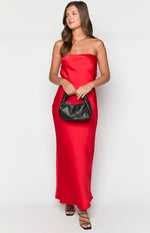 Cassander Red Strapless Maxi Dress Image