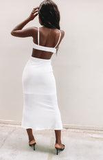 Catalina Cut Out Midi Dress White Image