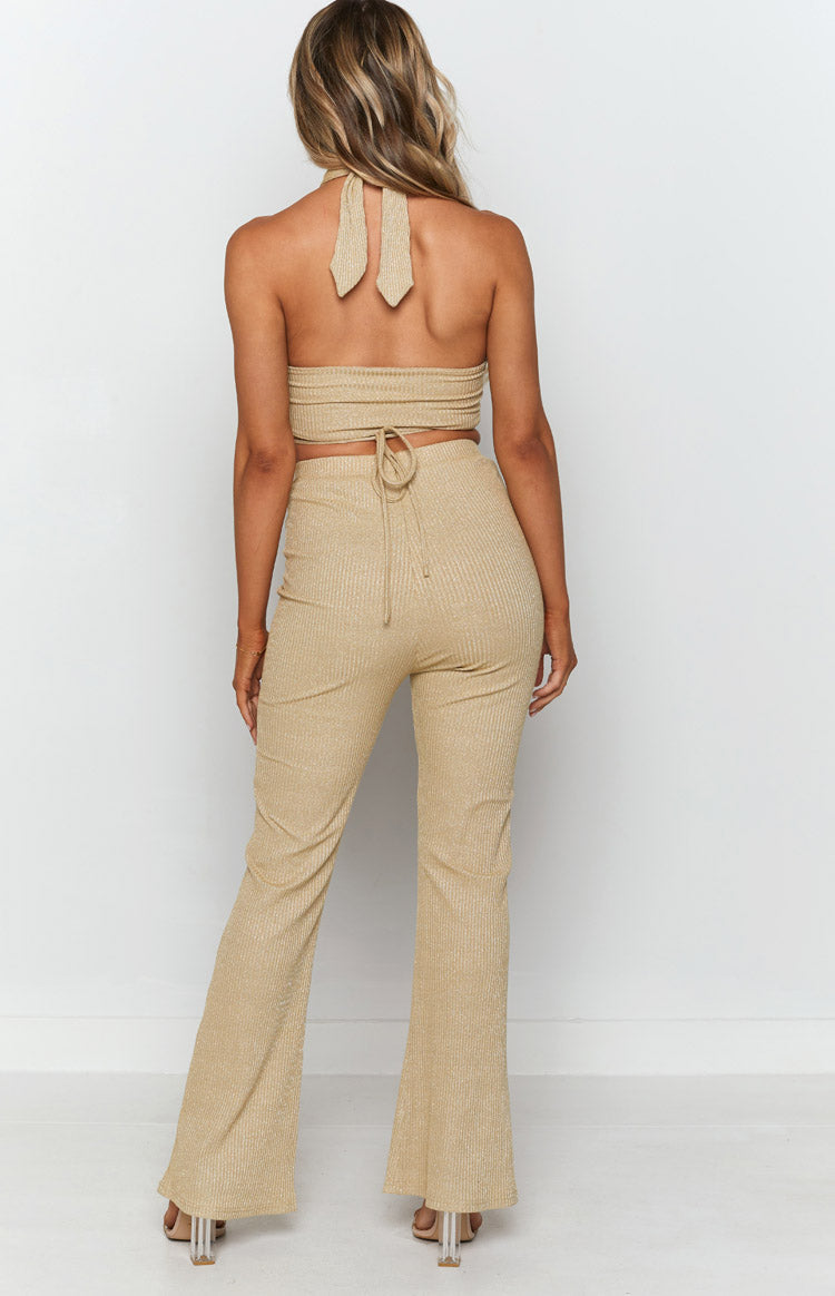 Cher Rib Pants Gold Image