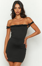 Chloanna Black Ruffle Mini Dress Image