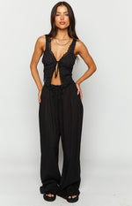 Cici Black Drawstring Pants Image