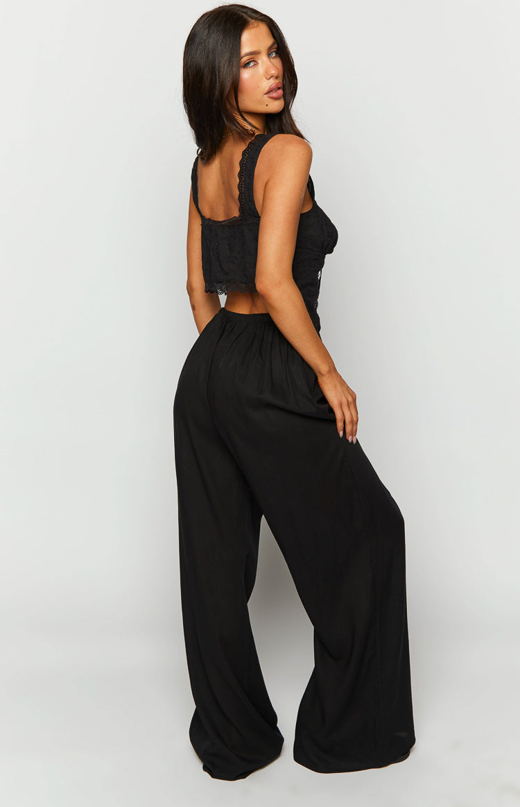 Cici Black Drawstring Pants Image