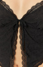 Claudia Black Tie Front Top Image