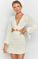 Cleo Crochet Dress White