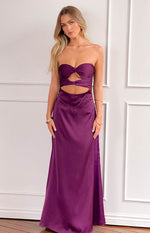 Coco Purple Strapless Maxi Dress Image