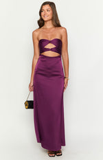 Coco Purple Strapless Maxi Dress Image