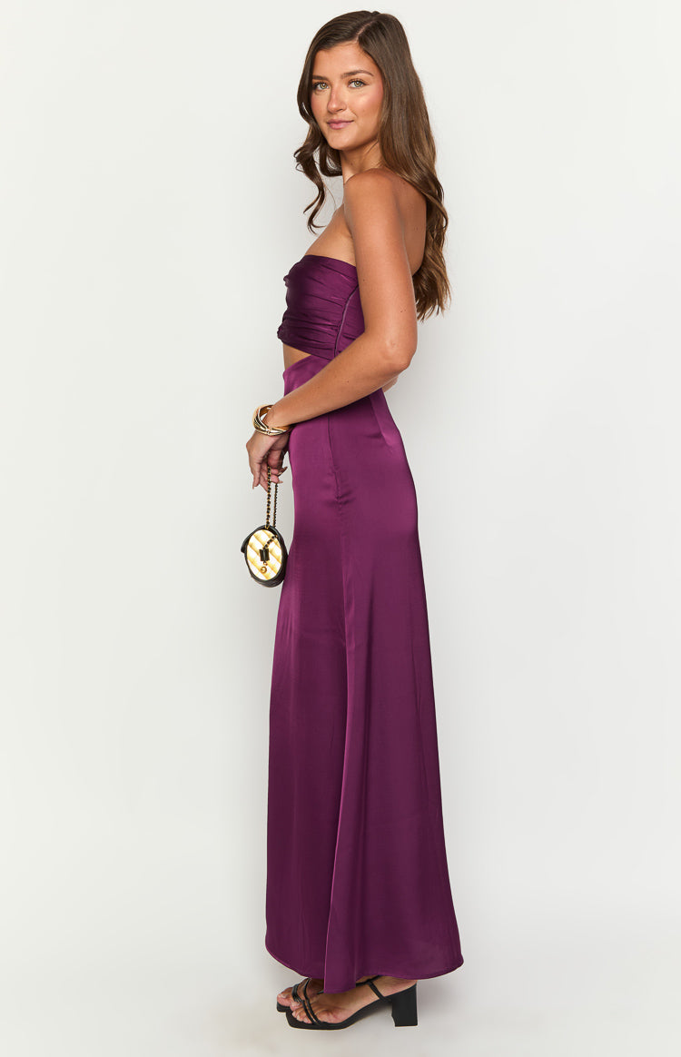 Coco Purple Strapless Maxi Dress Image