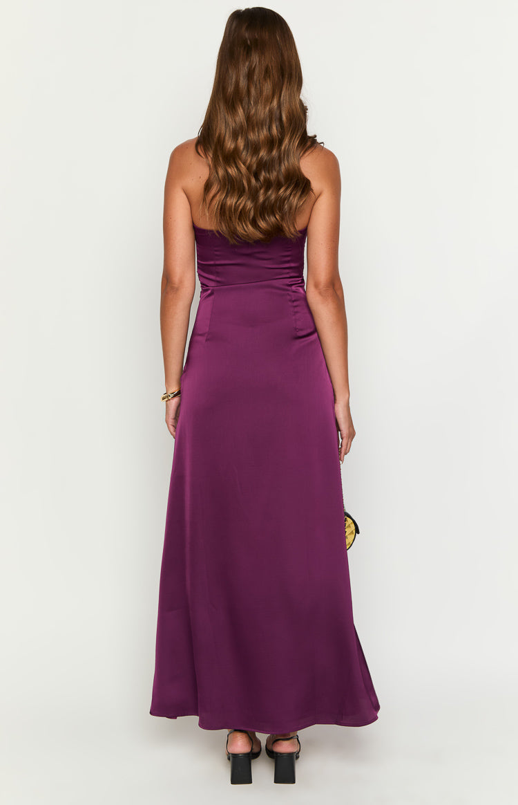 Coco Purple Strapless Maxi Dress Image