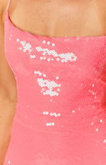 Come And Get It Pink Sequin Party Mini Dress Image