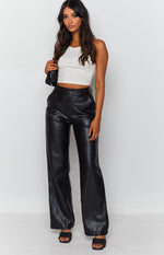 Cool Shade PU Pants Black Image