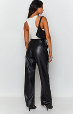 Cool Shade PU Pants Black Image