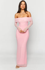 Coraline Pink Long Sleeve Maxi Dress Image