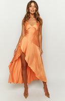 Corrina Orange Maxi Dress