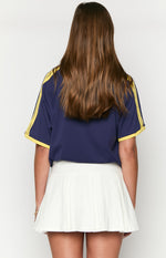 Deluca White Pleated Mini Skirt Image