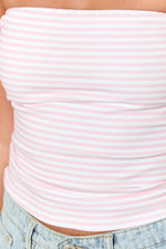 Daisy Pink Striped Tube Top Image