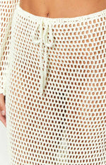 Dally White Crochet Maxi Skirt Image