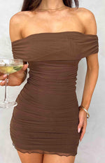 Dalma Brown Mini Dress Image