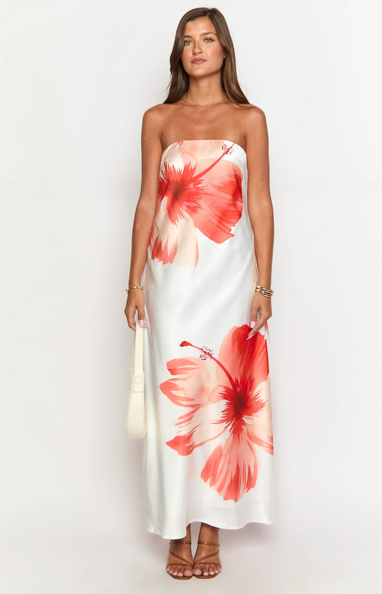 Damia White Floral Maxi Dress Image