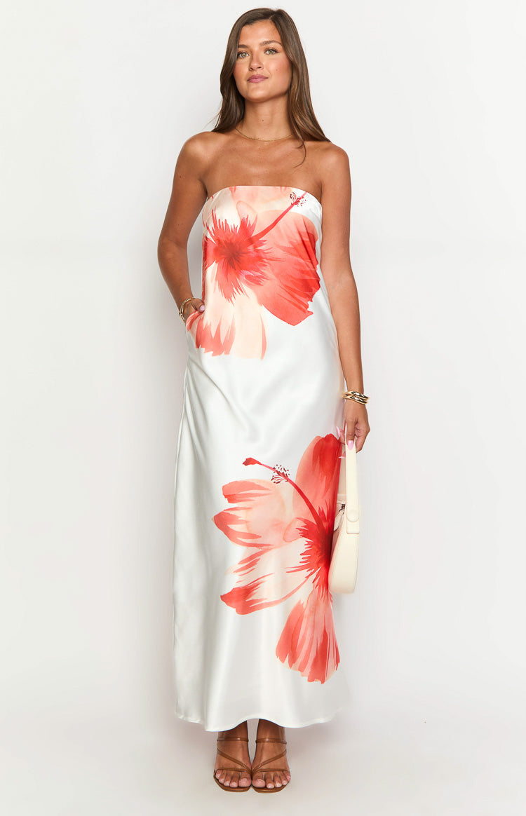 Damia White Floral Maxi Dress Image